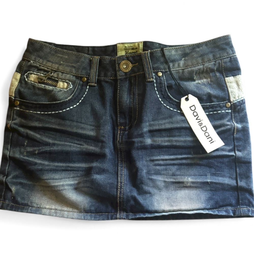 DAVI & DANI Mini Jean Skirt NWT
